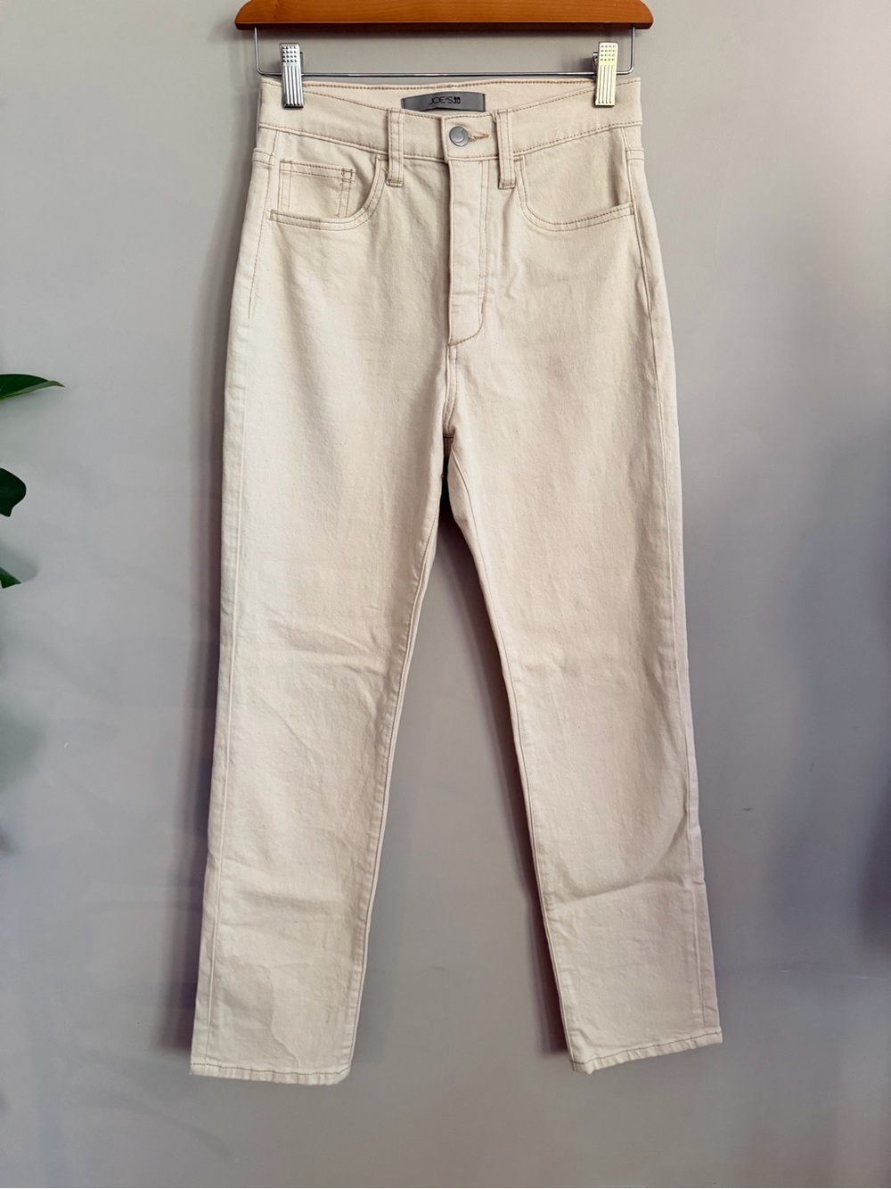Joe's Jeans The OG Straight Ankle Denim in Ecru Cream Women’s Size 24